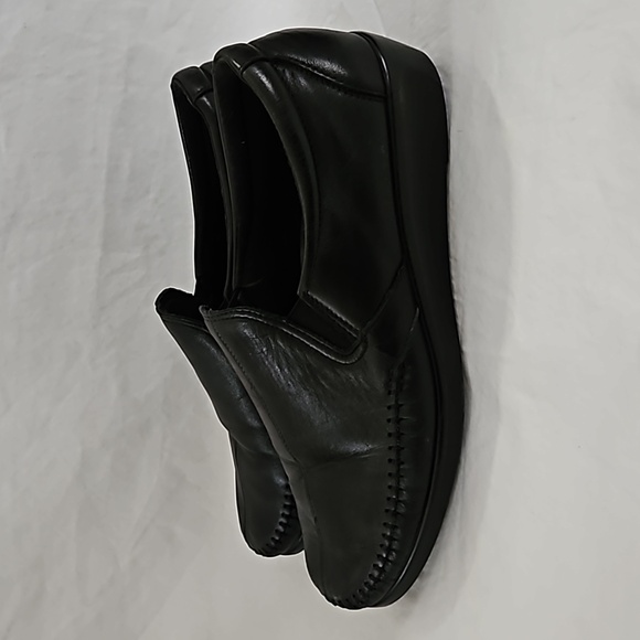 SAS The Dream Moccasin Black Leather Slip On Loafer Size 9.5 - Picture 4 of 11